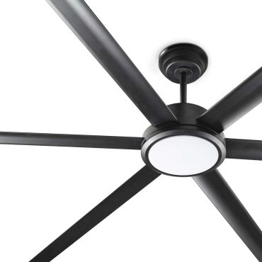 Faro Rotterdam 25 XXL - plafondventilator met licht en afstandsbediening - Ø 250 cm - 32W LED incl. - mat zwart
