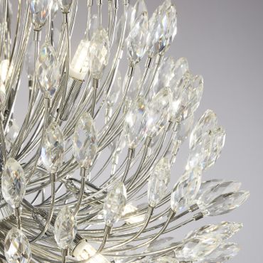 Searchlight Peacock - hanglamp - Ø 51 x 286 cm - chroom