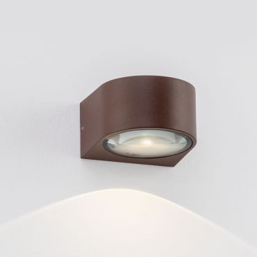 Nova Luce Opera - buiten wandverlichting - 11 x 6,8 x 10 cm -  6W LED incl. - IP54 - corten