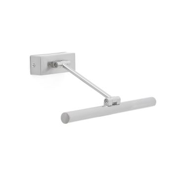Faro Magritte - wandverlichting - 30 x 22 x 4 cm - 6W LED incl. - satijn nikkel