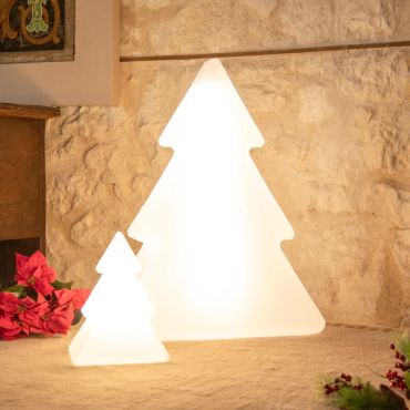 New Garden Pinus 40 - oplaadbare vloerlamp op zonne-energie - 30 x 40 x 19 cm - 5W RGB LED incl. - IP65 - wit