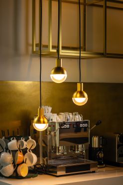 ETH Drop - hanglamp - Ø 30 x 200 cm - zwart en goud