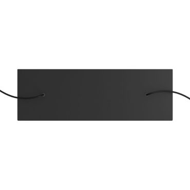 Creative Cables - Rose-One Rechthoekig plafondrozet voor 2 lichtpunten - 67,5 x 22,5 cm - zwart