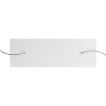 Creative Cables - Rose-One Rechthoekig plafondrozet voor 2 lichtpunten - 67,5 x 22,5 cm - wit