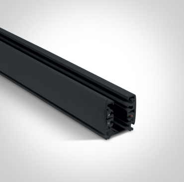 ONE Light Square Track Surface - 3-fase railsysteem - 1,5 meter - 16A - zwart