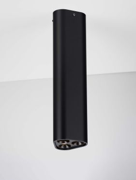 Nova Luce Etho - plafondlamp - 5 x 20 x 5 cm - 6W LED incl. - zandzwart