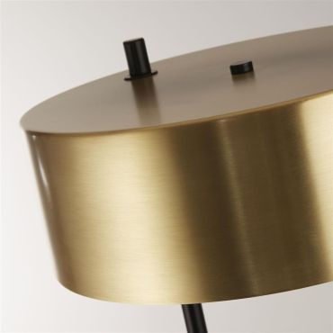 Searchlight Knox - vloerlamp - Ø 30 x 149 cm - zwart en goud