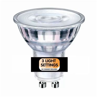 ETH LED Sceneswitch + Memory - GU10 - 5W - 3-stappen dimbaar - 2700K/2500K/2200K - transparant