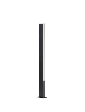 Nova Luce Stor - tuinpaal - 8 x 100 x 12 cm - 17W LED incl. - IP65 - zandzwart