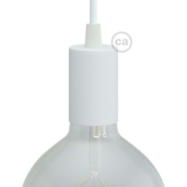 Creative Cables - E27 fitting met conische plastieken kabelhouder - Ø 4,2 x 6,2 cm - wit