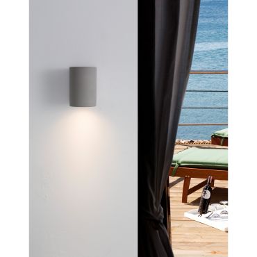 Nova Luce Lido - buiten wandverlichting - 8,6 x 10 x 12 cm - IP65 - grijs