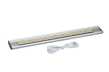 Integral LED - oplaadbare kastverlichting met handbewegingssensor - 1,4 x 4,5 x 35 cm - 1,7W dimbare LED incl. - aluminium