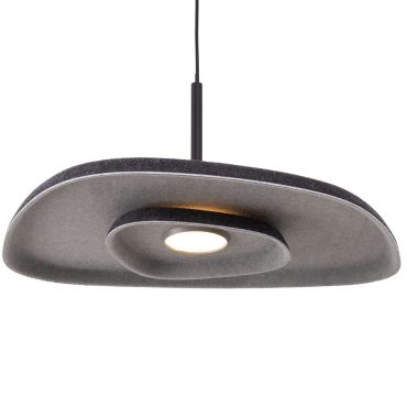 Maxlight Deux - hanglamp - 40 x 30 x 190 cm - 5W LED incl. - zwart en grijs