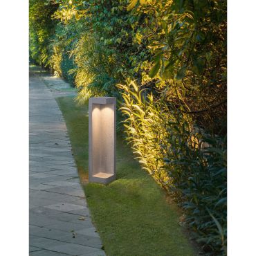 Nova Luce Grante - tuinpaal - 12 x 12 x 53 cm - 5W LED incl. - IP65 - grijs