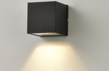 Artdelight Dice - wandverlichting - 10 x 10 x 10 cm - IP54 - zwart