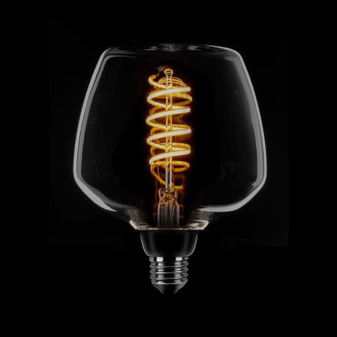 ETH LED Spiral Deco - E27 - dimtone - 8W - 2700K tot 2200K – gerookt