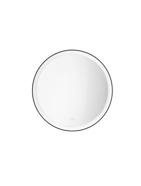 Nova Luce Ural - spiegel met verlichting - Ø 80 x 3,5 cm - 29W LED incl. - IP44 - zandzwart en wit