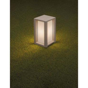 Nova Luce Castro - tuinpaal - 20 x 20 x 35 cm - IP65 - wit