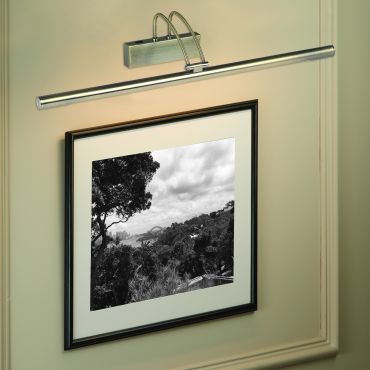 Searchlight LED Picture Lights - wandverlichting met schakelaar - 68 x 11,5 cm - 13W LED incl. - antiek messing