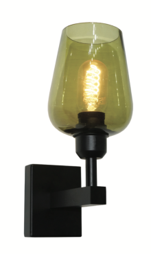 Artdelight Lavos - wandverlichting - 9 x 11,5 cm - zwart