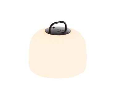 Nordlux Kettle To-Go 22 - oplaadbare tafellamp buiten - 22 x 19,6 cm - 4,8W LED incl. - IP65 - wit en zwart