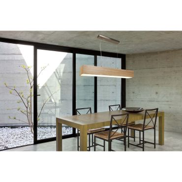 Searchlight Ash - hanglamp - 115 x 12 x 160 cm - 20W LED incl. - lichtbruin