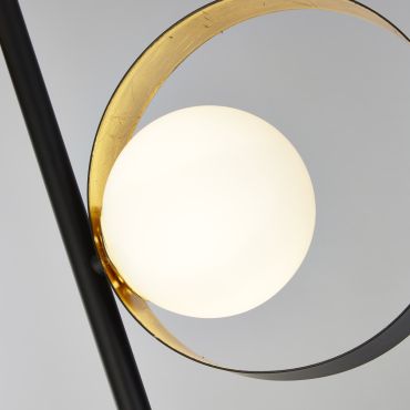 Searchlight Orbital - staanlamp - 148,5 x 40 x 23 cm - zwart en goud