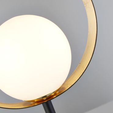 Searchlight Orbital - tafellamp - 18,2 x 13 x 36 cm - zwart en goud