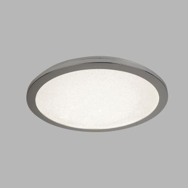 Searchlight Flush - plafondverlichting - Ø 40 x 2,5 cm - 24W LED incl. - IP44 - chroom