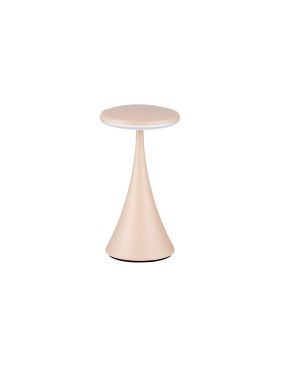 Nova Luce Elbo - oplaadbare tafellamp buiten - Ø 9 x 17 cm - 2W dimbare LED incl. - IP54 - crème