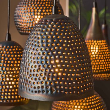Vico Perforated 7L - hanglamp - 100 x 45 x 150 cm - zwart bruin