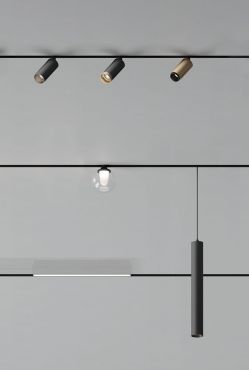 VK Lighting Eiva - magnetisch railsysteem - hanglamp - Ø 3,6 x 130 cm - 7W LED incl. - DALI dimbaar - zwart