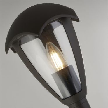 Searchlight Bluebell - lantaarnpaal - Ø 17,5 x 97 cm - IP44 - antraciet