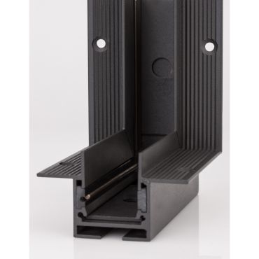 Nova Luce V-Connector - hoekverbinder voor verzonken magnetisch profiel voor gipsplaat plafonds- 10,5 x 6,5 x 3,9 cm - zandzwart