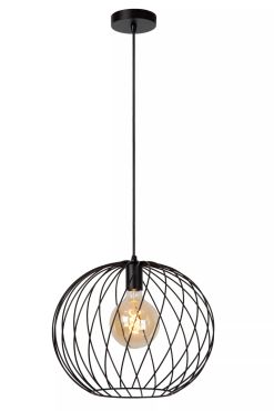 Lucide Danza - hanglamp - Ø 40 x 165 cm - zwart