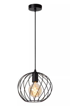 Lucide Danza - hanglamp - Ø 25 x 150 cm - zwart