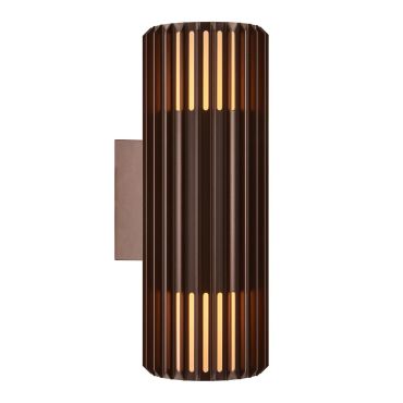 Nordlux Aludra N - buiten wandverlichting - 12,4 x 33,7 x 17,4 cm - IP54 - bruin