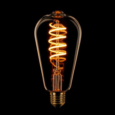 ETH Edison Spiral LED Filament - E27 - 8W dimbaar - 2200K  - goud