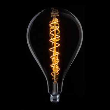 ETH Standaard XXL Spiraal Filament LED - 3 stappen dimbaar - E27 - 1 tot 7W - 2100K – gerookt