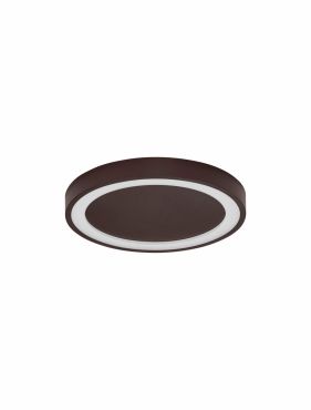 Nova Luce Nodi - plafondlamp - Ø 45 x 5 cm - 30W LED incl. - koffiebruin