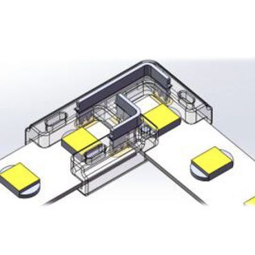Lichtkoning - 90 graden hoekconnector - 1,18 x 0,52 cm - voor enkelkleurige 10mm SMD LED strip