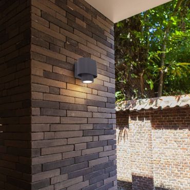 Lutec Cypres - buiten wandlamp - 9,6 x 10,9 x 10,7 cm - IP44 - donker grijs