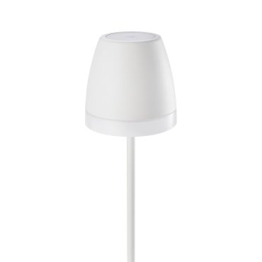 Nova Luce Colt - buiten tafellamp op batterijen - Ø 11 x 38 cm - 1W dimbare LED incl. - IP44 - zandwit