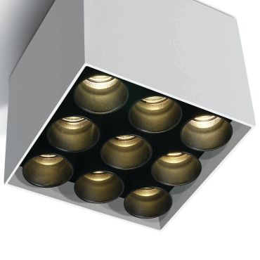 ONE Light Dark Light Ceiling Tubes - plafondverlichting - 9,5 x 9,5 x 8,4 cm - 20W LED incl. - wit