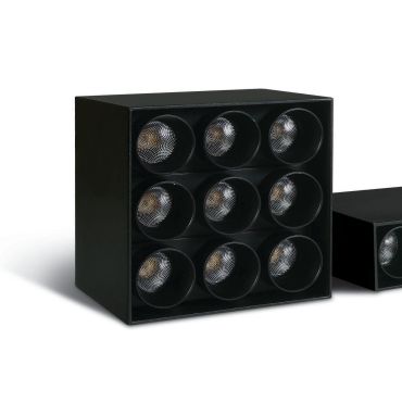 ONE Light Dark Light Ceiling Tubes - plafondverlichting - 9,5 x 9,5 x 8,4 cm - 20W LED incl. - zwart
