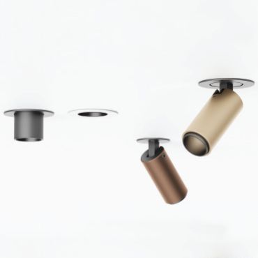 VK Lighting Coko - opbouwspot met inbouwrozet - Ø 3,5 x 7,3 cm - Ø 60 mm opbouwmaat, Ø 50 mm inbouwmaat - 6W LED incl. - brons