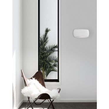 Nova Luce Otello - wandverlichting - 30 x 17 x 12 cm - wit gips