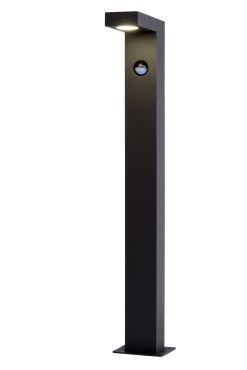 Lucide Texas - tuinpaal met bewegingsdetector - 6 x 15 x 60 cm - 6W LED incl. - IP54 - antraciet