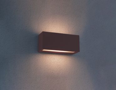 Century Italia Reverso - buiten wandverlichting - 10 x 11 x 25 cm - IP65 - bruin
