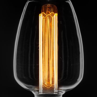 ETH Deco Filament LED 43S - 11 x 20 cm - E27 - 3 stappen dimbaar - 1W/2,5W/5W - 1800K – gerookt glas